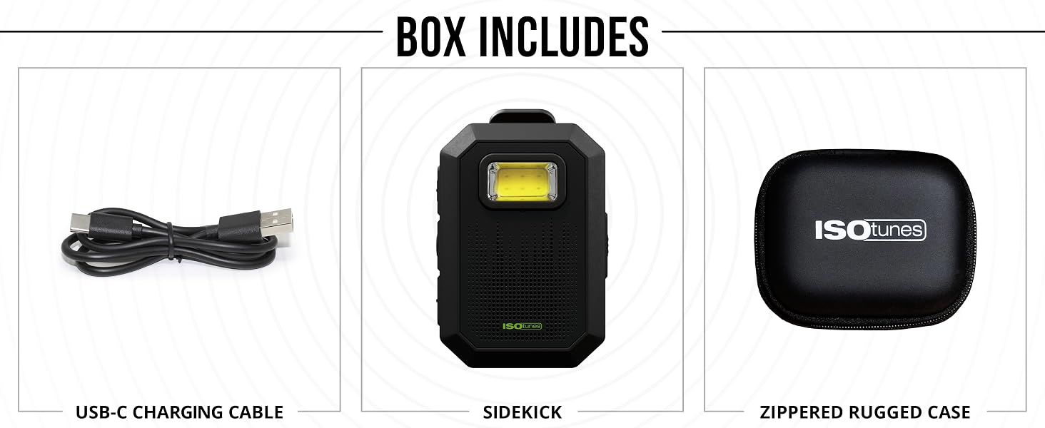ISOtunes SIDEKICK Box Includes