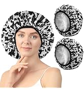 2 Pieces Double Layer Heat Cap,Deep Conditioning Cap,Hair Cap For Oil Treatment For Home And Salo...