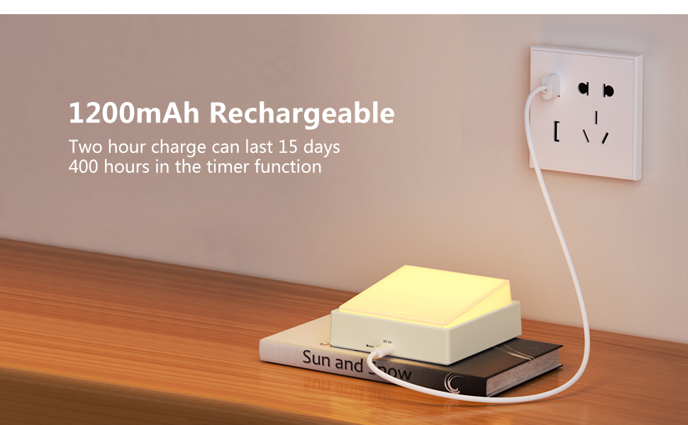 Vecoter LED Night Light, Magnetic Nightlight with Rechargeable Battery,Dimmable,30-Minute Timer
