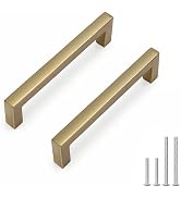 Goldenwarm 10 Pack 3 Inch Solid Cabinet Handles Champagne Bronze Cabinet Pulls Kitchen Drawer Han...