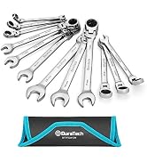 DURATECH Flex-Head Ratcheting Wrench Set, Metric, 12-piece, 8-19mm | 72 Tooth, CR-V Steel, Combin...
