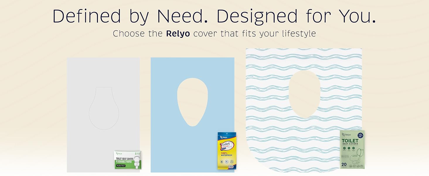 waterproof toilet seat covers, travel hygiene essentials, public restroom protection, Relyo