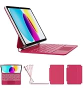 RAYMCRAFT for iPad A16 11th/10th Gen Case Keyboard, Magnetic Floating Stand | Magic-Style Keyboar...