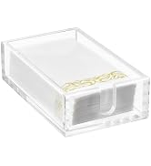 VEVOR Acrylic Napkin Holder, 9.1 x 5.5 x 2.6 inch, Clear Bathroom Guest Towel Storage Tray with U...