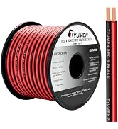 TYUMEN 100FT 12/2 Gauge 2pin 2 Color Red Black Cable Hookup Electrical Wire LED Strips Extension ...
