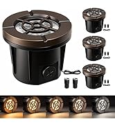 LOHAS Low Voltage In-Ground Well Lights 4-Pack, 12V LED Landscape Lighting Outdoor with 5 Color T...