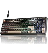 RK ROYAL KLUDGE R98 Pro Creamy Gaming Keyboard, 96% Wired Mechanical Keyboard RGB Backlit with Nu...