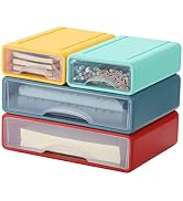 OSteed Desktop Drawers, Stackable Plastic Storage Drawers, Desk Craft Organizer and Storage Bins ...