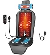 comrelax Shiatsu Back Massager with Heat, Massage Chair Pad for Full Back, Chair Massager with Ne...