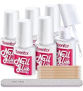 Teenitor Nail Glue Strong, 42ml Professional Nail Glue for Press Ons Brush on Nail Glue for Acryl...