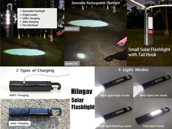 2 Pack Solar Flashlight