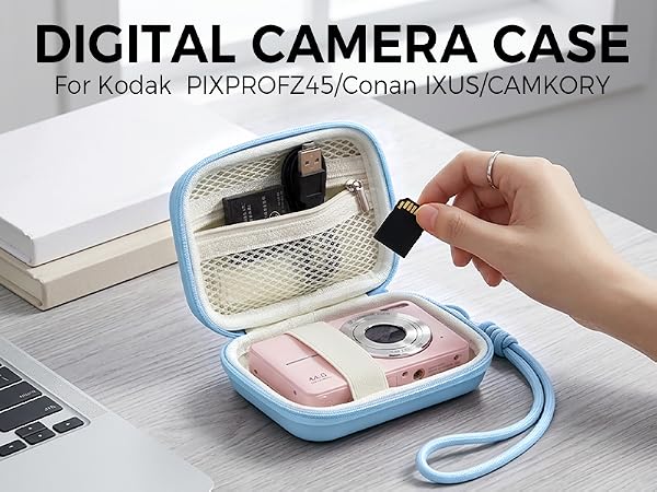 camera case bag digital kodak pixpro phone fz45 pink camkory kids cute accessories charm blue small