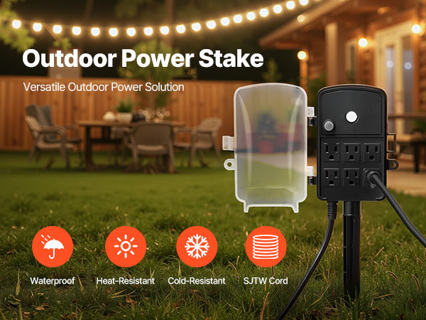 outdoor power stake