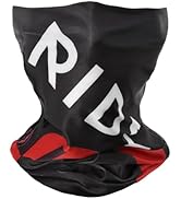 RIDEIRON Neck Gaiter and Arm Sleeves Set, UPF 50+ Breathable Face Mask and Cooling Compression Sl...