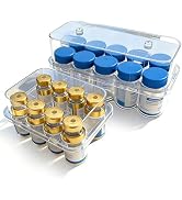 TINNALART Peptide Case for Fridge, Vial Holder for Refrigerator, Holds 10ml &1-3ml Vials, Click-C...