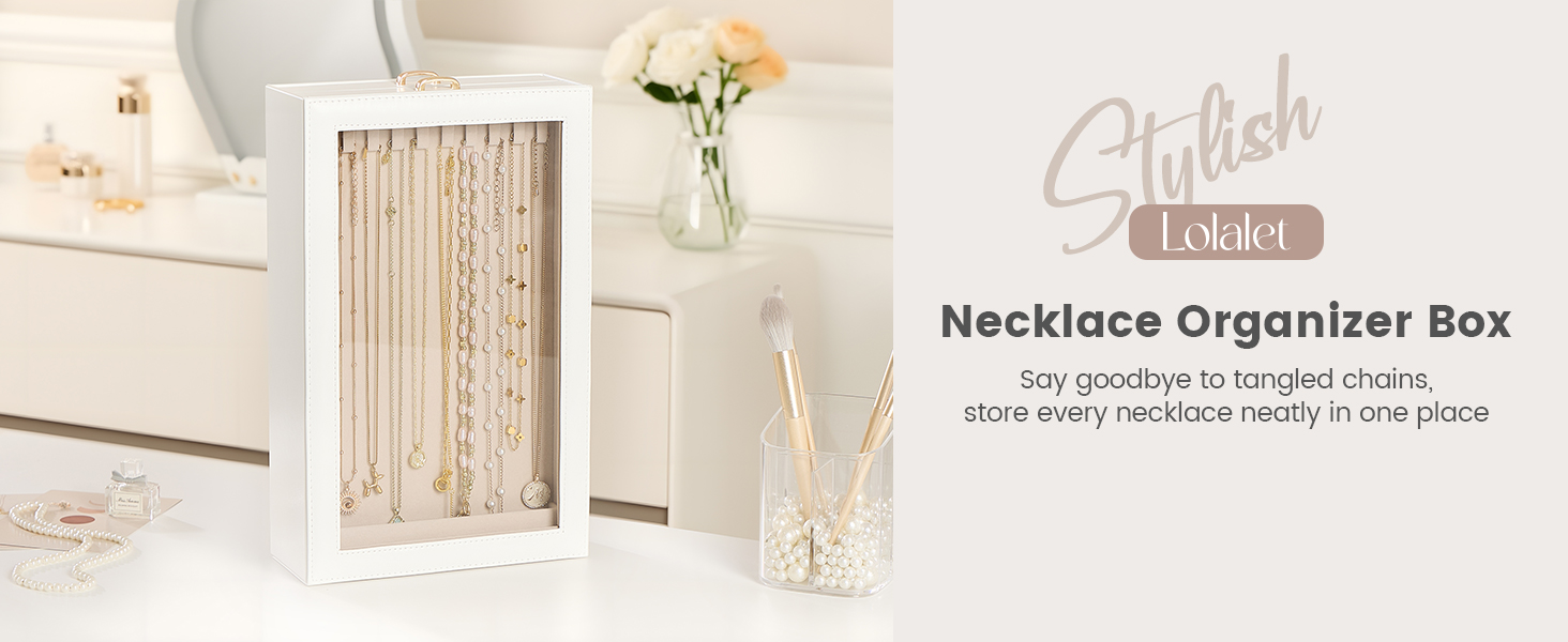 Lolalet Necklace Organizer Box
