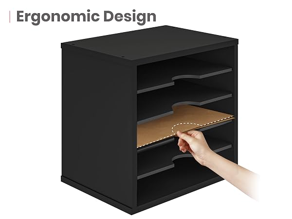 Paper Sorter File Holder, Black