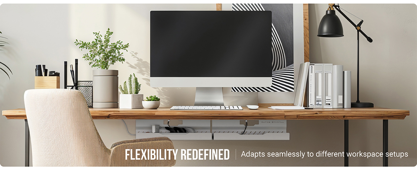 cable management under desk cable tray white