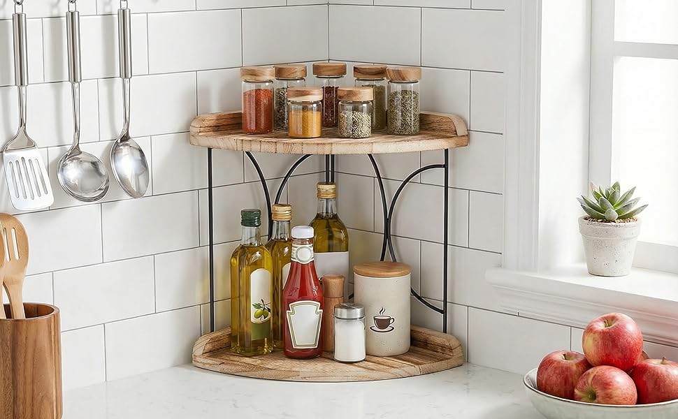 wood corner shelf