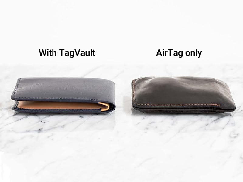 no bulge Apple AirTag case stays thin in wallet