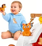 15-Piece Upgraded Farm Animal Big Barn Playset Gifts for Toddlers Christmas|Montessori Learning T...