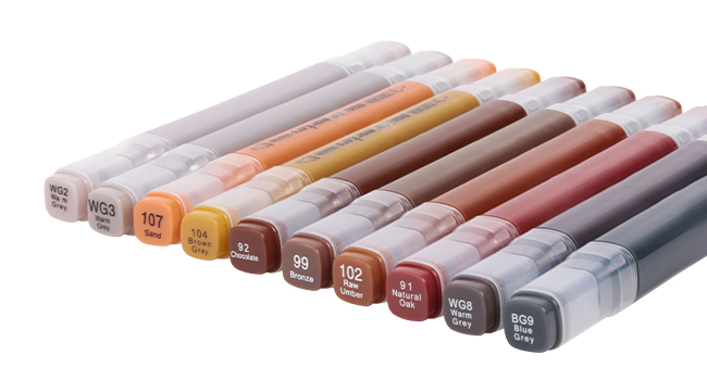 dark series markers set