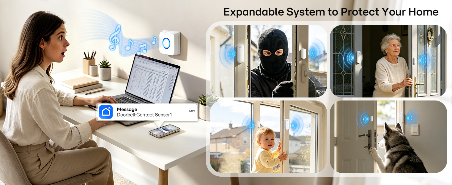 Door Sensor for Home/Elderly/Child/Pets