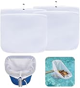 4Pcs 26x22 Inch Adjustable Pool Skimmer Net Replacement, Ultra Fine Mesh Net Bag, Large Deep Nylo...