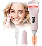 Heated Eyelash Curler Dual Head, Electric Eyelash Curler with 5 Adjustable Temperature, USB-C Rec...
