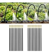 20PCS Brass Misting Nozzles Tee: 1/4" Tubing 360 Degree Rotation Adjustable Water Mister Nozzle T...