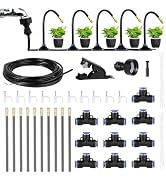 Mist Cooling Automatic Irrigation System-Misting System 33FT Misting Line & 10 Brass Misting Nozz...