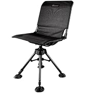 Ameristep Portable Folding Design Hunting Lightweight Heavy-Duty 360 Silent Swivel Blind Chair, B...