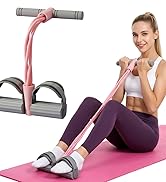 Adjustable Ankle Strap Resistance Band with Handle,0.4-inch Diameter Thick TPE Resistance Band 40...
