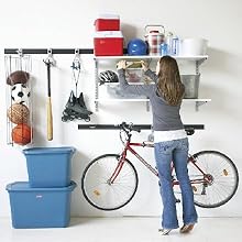 rubbermaid garage storage system kit rail and accessories