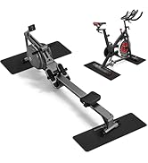 TOBWOLF 2PCS Non-Slip Mat Compatible with Peloton Bike, Concept 2 Rowing Machine, Exercise Bike M...