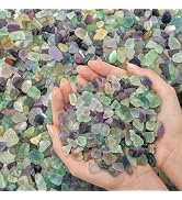 NUPICK 0.6LB Fluorite Crystal Chips Bulk, 0.2-0.5" Colorful Aquarium Gravel | Unpolished Gravel f...
