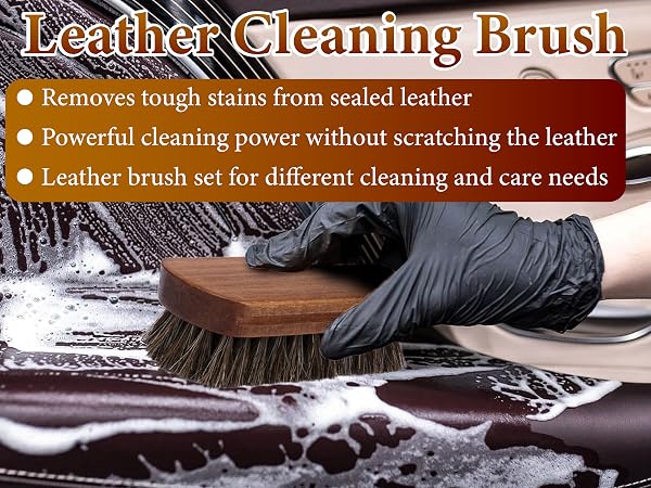 Leather Brush Car Detailing
