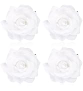 Atoden White Rose Hair Clip, Flower Rose Clips for Hair, Floral Hair Pins Rose Flower Brooch Mexi...