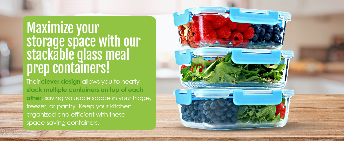 meal prep containers glass 3 compartment to go containers with lids almacenamiento bocadillo
