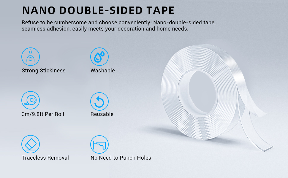the double - sided tape is a double - sided tape that can be used as a decorative tape.