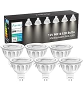 Aovpex MR16 LED Bulb 6Pack,12V 5W(50W Halogen Replacement),2700K Warm White,GU5.3 Bi-Pin Base, No...