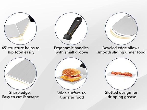 griddle accessories for blackstone black stone flattop kit 18pcs smash burger press grill spatula
