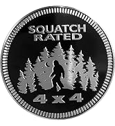 Squatch Badge Rated Car Emblem, 4 x 4 Metal Automotive Bigfoot Badge 3D Metal Car Badges Emblems ...