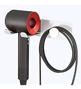 FLE Hair Dryer Holder Wall Mounted, Stainless Steel Self Adhesive Blow Dryer Holder Rack for Dyso...