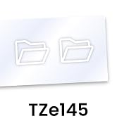 Brother Genuine P-touch TZe145 Label Tape in cardboard pack: White on Clear 18mm