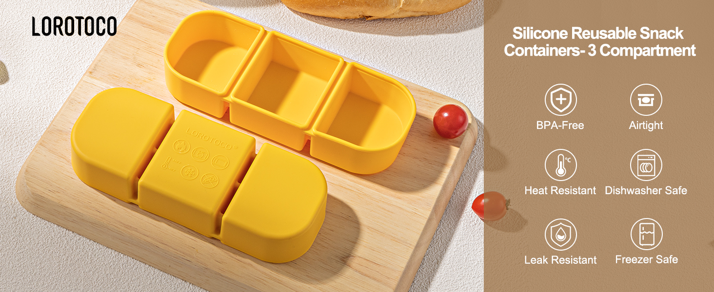 3 Compartment Lunch Box with Lids