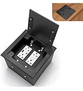 KYHSHJ Recessed Flat Hidden Socket Kit with 4 * 20 Amp Stainless Steel GFCI Tamper Receptacle Out...