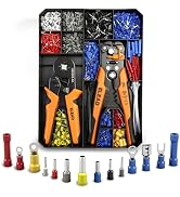 1188-Piece Ferrule Crimping & Stripping Tool Kit, AWG 23-7 (0.25-10 mm²) Ferrule Crimper, Automat...