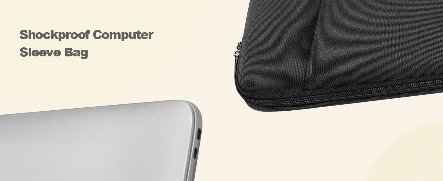 13.3 inch Laptop Sleeve Shockproof Computer Sleeve Bag with Accessory Pocket