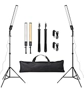 GSKAIWEN 2 Packs LED Photography Lighting Dimmable 3200K-5500K LED Video Light Photo Studio Light...